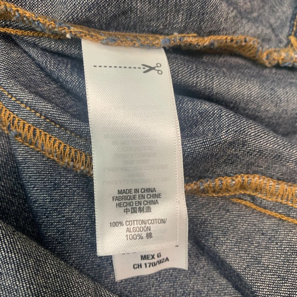 Juicy Couture Women Shirt Large Blue Dark Wash Denim Button Up Pockets 90s Retro - Picture 9 of 11